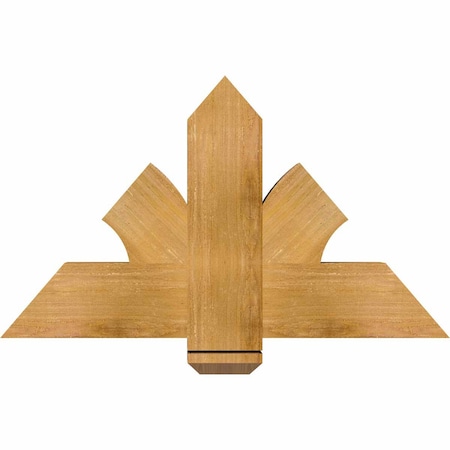 Ekena Millwork Redmond Rough Sawn Timber Gable Bracket, Western Red Cedar, 36"W x 21"H x 4"D x 6"F, 14/12 Pitch GBW036X21X0406RED00RWR